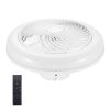 17.71in LED Ceiling Fan with Light Round Pendant Fan Lamp Low Profile Fan Light with 6 Fan Speed 3 Colors Remote Control APP Control Timer Function