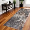 2' X 8' Beige Cobblestone Pattern Runner Rug