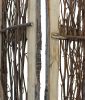 Earthy Birch and Twig Four Panel Room Divider Screen