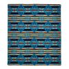 Blue Woven Acrylic Reversable Queen Blanket
