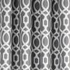 84" Gray Trellis Black Out Window Curtain Panel