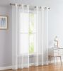 Set of Two 96" White Sprinkled Embellishment Window Curtain Panels