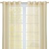 Set of Two 84"  Beige Solid Modern Window Panels