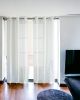 Set of Two 84"  White Velvet Applique Window Panels