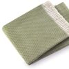 Soft Olive Green Links Pattern Throw Blanket