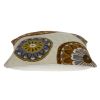 20" X 20" Beige And And Brown Floral Zippered 100% Cotton Throw Pillow