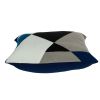 20" X 20" Gray And Black Geometric Zippered 100% Cotton Throw Pillow