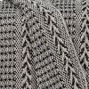 Black and Beige Herringbone Woven Throw Blanket