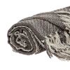 Brown and Taupe Striped Woven Handloom Throw