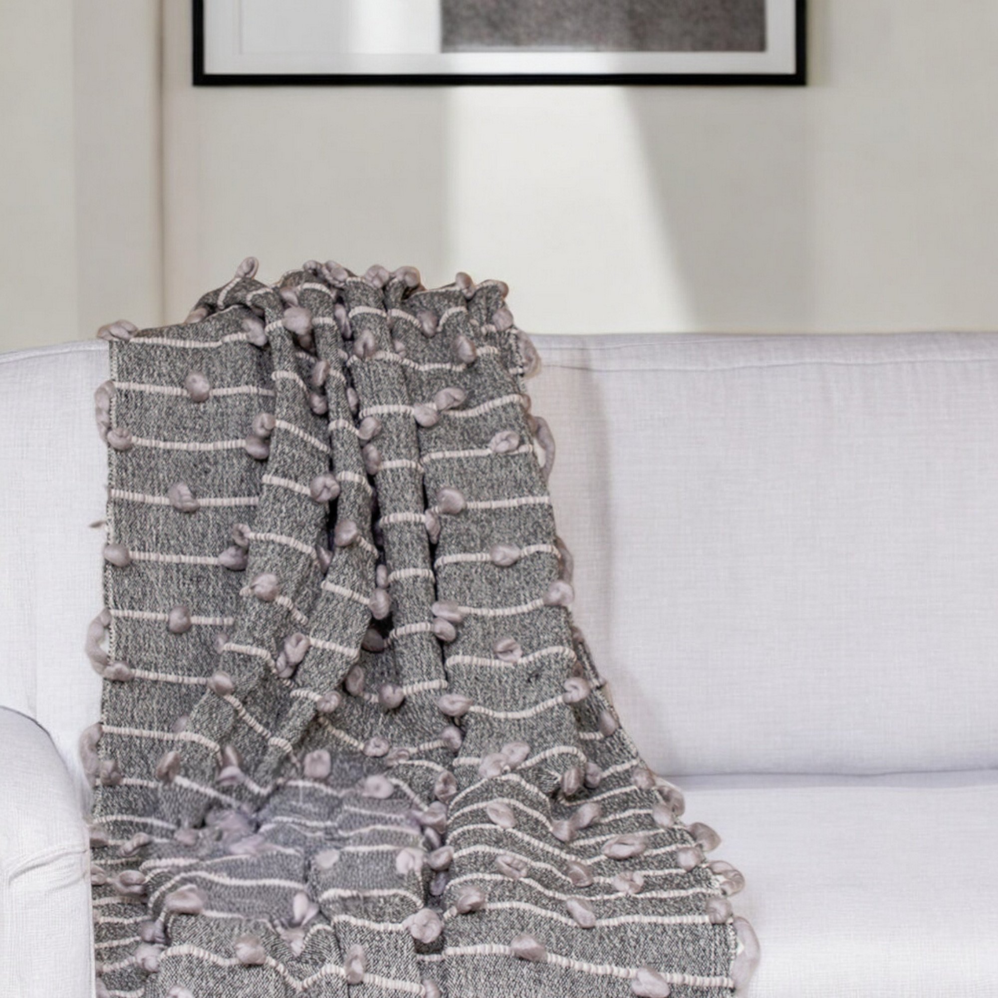 Parkland Collection Zulu Transitional Multicolored HANDLOOMed 52" x 67" Cotton Blend Throw Blanket