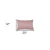 Set of Two 12" X 20" Light Pink Throw Pillow Covers
