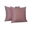 Set Of Two 22" X 22" Light Pink Polyester Zippered Pillow Cover