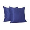Set Of Two 26" X 26" Navy Blue Polyester Zippered Pillow Cover