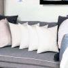 Set Of Four 17" X 17" White Polyester Zippered Pillow Cover