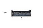 46" Black Philadelphia Nighttime Skyline Lumbar Decorative Pillow