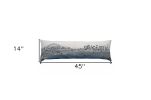 46" White Sydney Daylight Skyline Lumbar Decorative Pillow