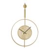 20" Novelty Gold Metal and Glass Analog Exposed Gear Wall Clock