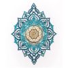Turquoise And Gold Solid Wood Geometric Shapes Wall Decor