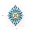 Turquoise And Gold Solid Wood Geometric Shapes Wall Decor