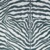 5' X 8' Grey Zebra Print Shag Handmade Non Skid Area Rug