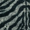 3' X 5' Black and Gray Zebra Print Shag Handmade Non Skid Area Rug