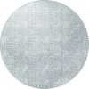 8' X 8' Grey Leopard Print Round Shag Handmade Non Skid Area Rug