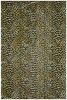 2' X 3' Black and Gold Leopard Print Shag Handmade Non Skid Area Rug