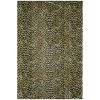 3' X 5' Black and Gold Leopard Print Shag Handmade Non Skid Area Rug