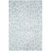 3' X 5' Gray and Ivory Animal Print Handmade Non Skid Area Rug