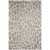3' X 5' Beige Giraffe Print Shag Handmade Non Skid Area Rug