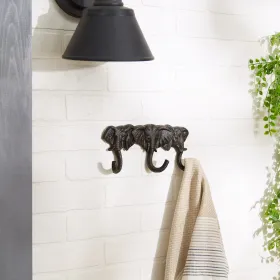 Premium Triple Elephant Wall Hook for Organizing and Decor