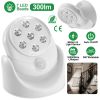 Wireless LED Spotlight 90 ° Motion Sensor Night Lamp 360°Rotate Cordless Stairs Lights Battery Operated w/23ft Sensing Range for Closet Bathroom