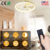 19.7in Ceiling Fan with 60W Light Round Pendant Fan Lamp LED Ceiling Fan with 6-Fan Speed 3000-6500W Light Color Adjustment Remote Control Timer APP C