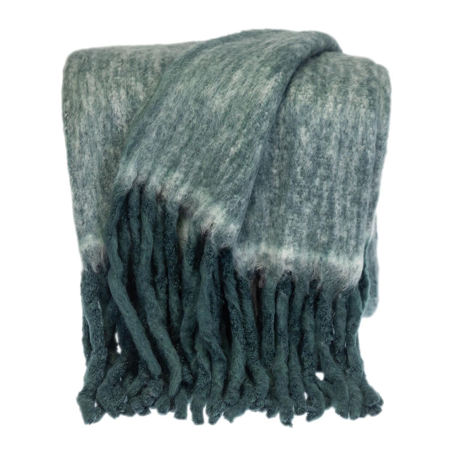 Super Soft Teal Handloomed Throw Blanket